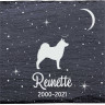 Chien d'élan norvégien - Stèle funéraire en ardoise naturelle personnalisable en souvenir d'un chien Chien d'élan norvégien - Stèle funéraire en ardoise naturelle personnalisable en souvenir d'un chien