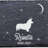 Corgi gallois Pembroke - Stèle funéraire en ardoise naturelle personnalisable en souvenir d'un chien