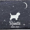 Petit Basset Griffon Vendéen - Stèle funéraire en ardoise naturelle personnalisable en souvenir d'un chien