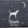 Plott - Stèle funéraire en ardoise naturelle personnalisable en souvenir d'un chien