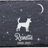 Podengo portugais - Stèle funéraire en ardoise naturelle personnalisable en souvenir d'un chien Podengo portugais - Stèle funéraire en ardoise naturelle personnalisable en souvenir d'un chien
