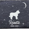 Saint Berdoodle - Stèle funéraire en ardoise naturelle personnalisable en souvenir d'un chien Saint Berdoodle - Stèle funéraire en ardoise naturelle personnalisable en souvenir d'un chien