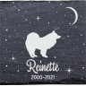 Samoyède - Stèle funéraire en ardoise naturelle personnalisable en souvenir d'un chien Samoyède - Stèle funéraire en ardoise naturelle personnalisable en souvenir d'un chien
