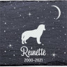 Husky de Sibérie - Stèle funéraire en ardoise naturelle personnalisable en souvenir d'un chien Husky de Sibérie - Stèle funéraire en ardoise naturelle personnalisable en souvenir d'un chien