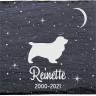 Épagneul du Sussex - Stèle funéraire en ardoise naturelle personnalisable en souvenir d'un chien Épagneul du Sussex - Stèle funéraire en ardoise naturelle personnalisable en souvenir d'un chien