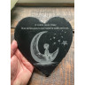 Coeur funéraire "Petit Prince" en ardoise naturelle