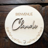 Carte bienvenue pour la naissance d'un bébé. Pancarte en bois pour bébé. Carte bienvenue pour la naissance d'un bébé. Pancarte en bois pour bébé.