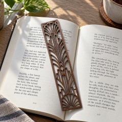 Marque-page en bois Art déco – 4 essences au choix