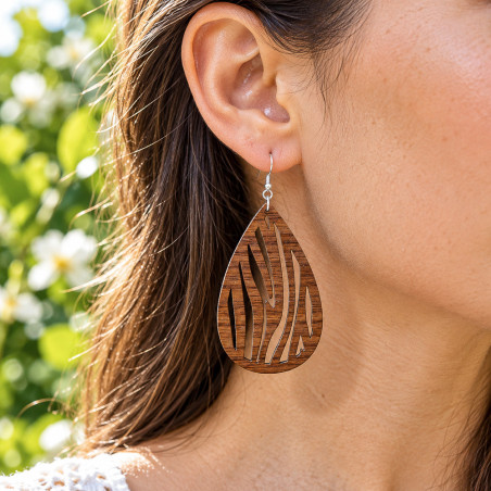 Boucles d'oreilles en bois légères