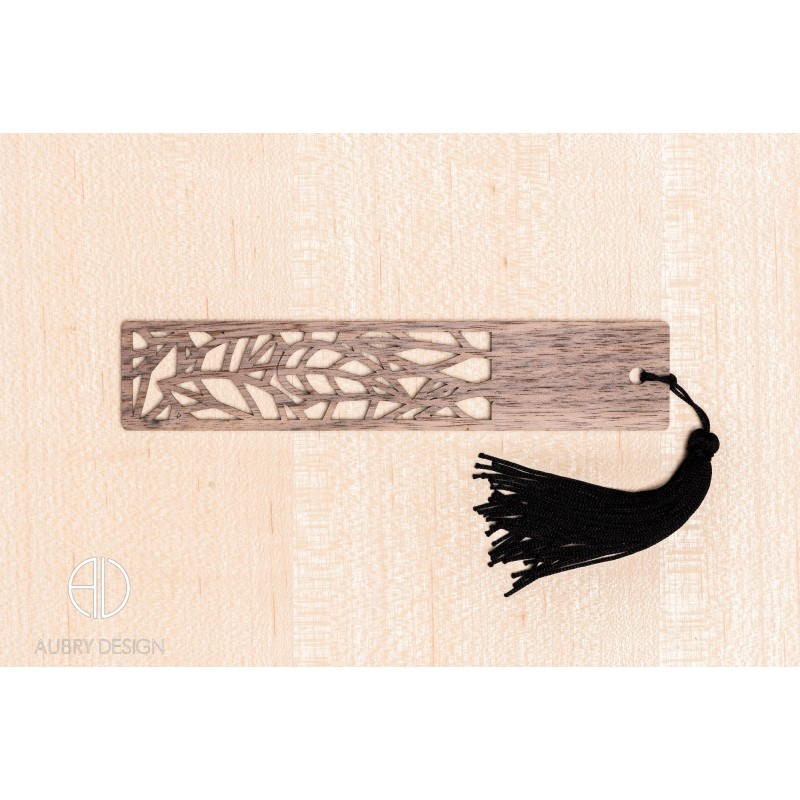 Marque-page en bois moderne et design personnalisable - V1