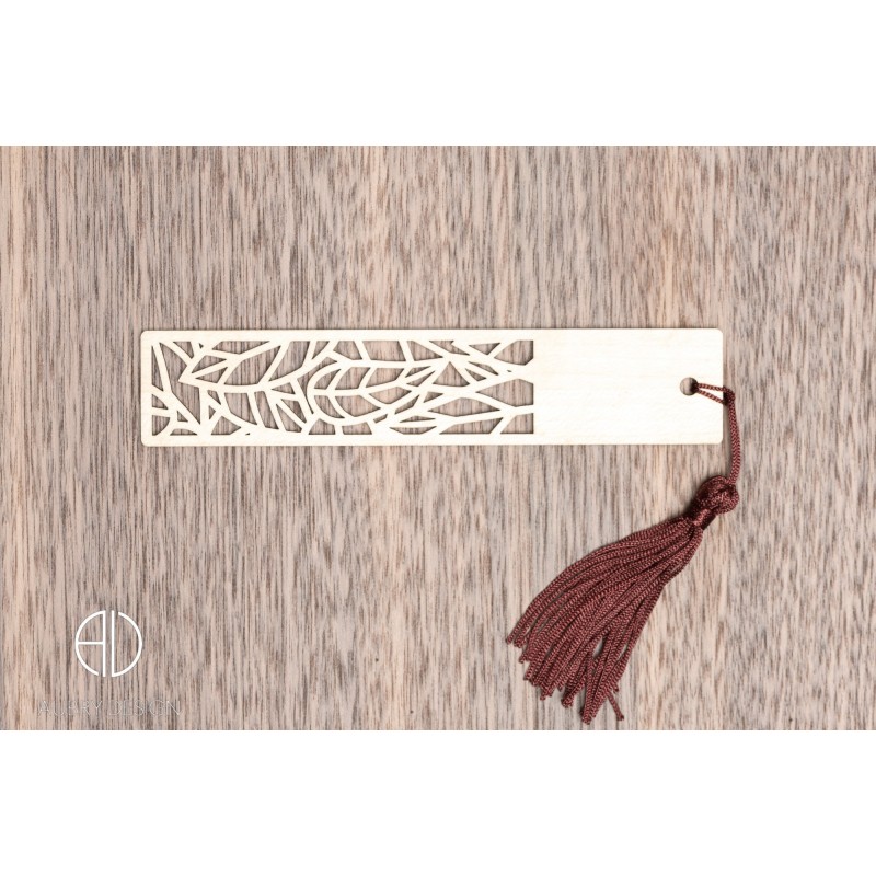 Marque-page en bois moderne et design personnalisable - V1