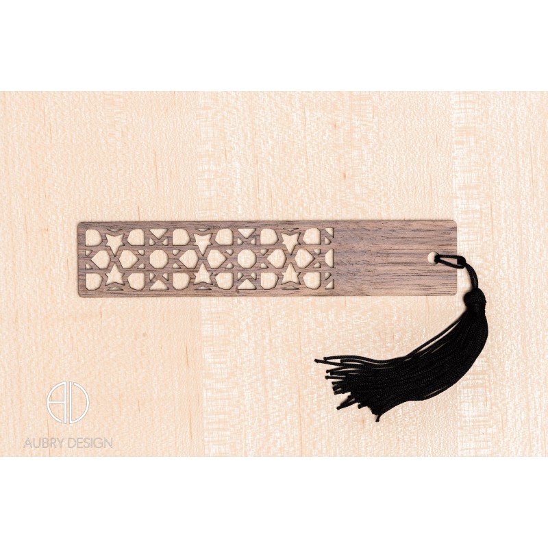 Marque-page en bois moderne et design personnalisable - V6 Marque-page en bois moderne et design personnalisable - V6